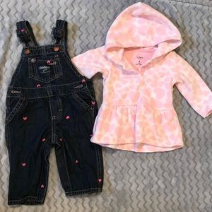 Oshkosh Overalls & Carters Top